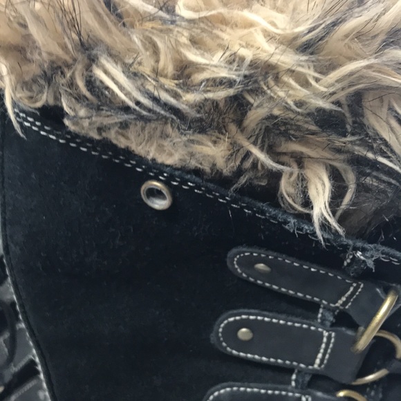 Sorel Joan of Artic Boots Size 8 in Black and Tan - Picture 9 of 10